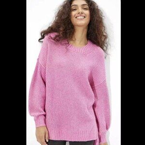 American Eagle Oversized Dreamspun Crew Neck Sweater Women's Size Large New with